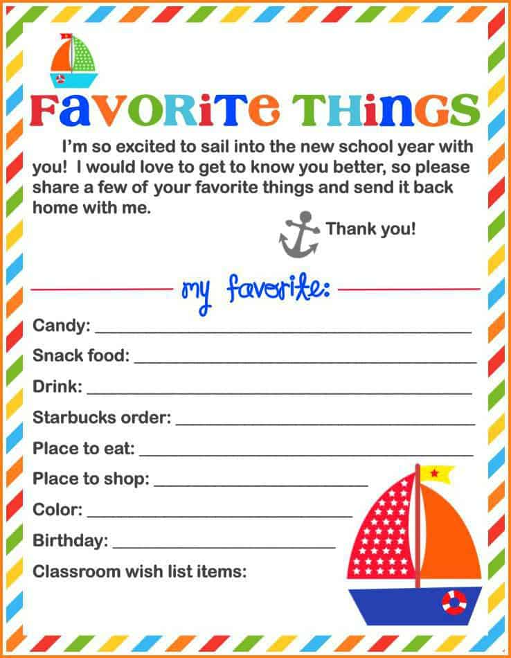 Teacher's Favorite Things