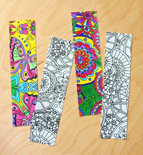 Color Your Own Bookmarks - Happy-Go-Lucky