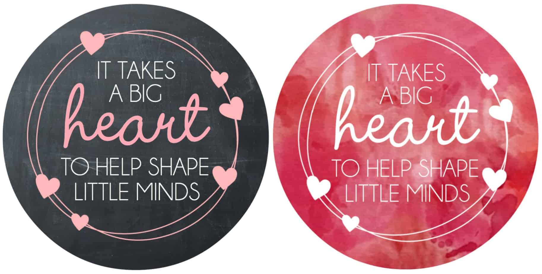 Valentines Day Teacher Gift jar Labels