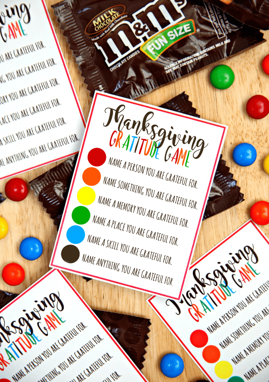 Thanksgiving Day Activities, Gratitude game