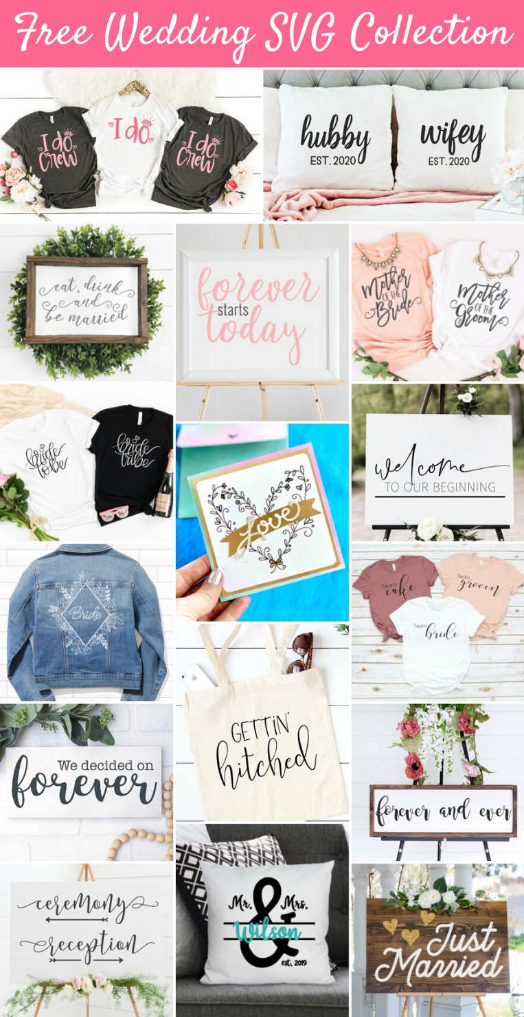 Free Wedding Svg Collection With Bridal Party Bundle Happy Go Lucky