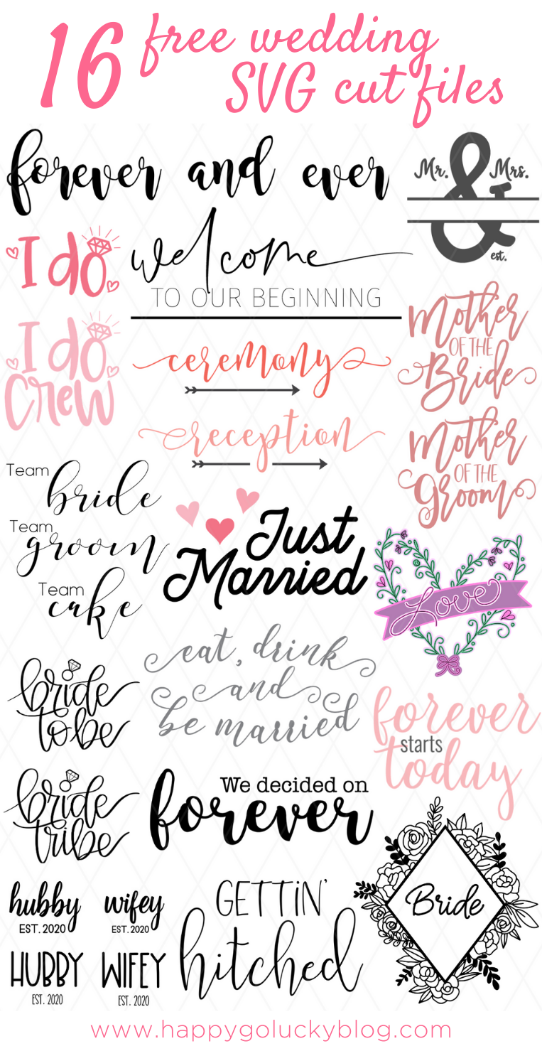Download Free Wedding Svg Collection With Bridal Party Bundle Happy Go Lucky