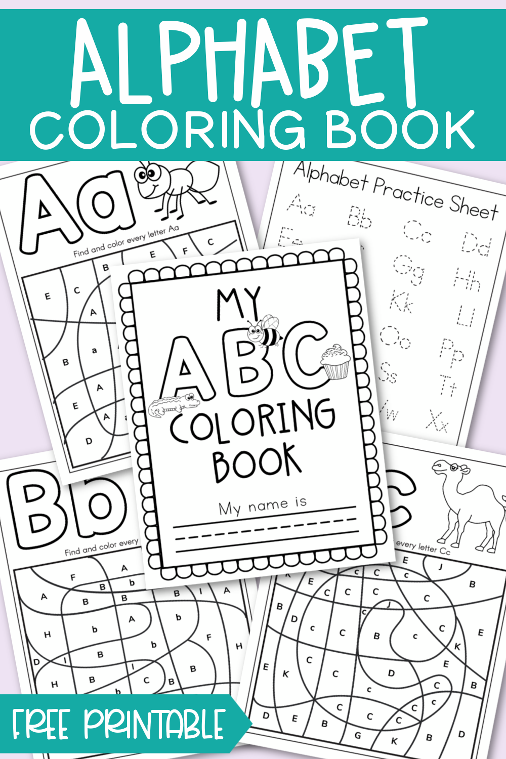 Free Printable Alphabet Coloring Book - Happy-Go-Lucky